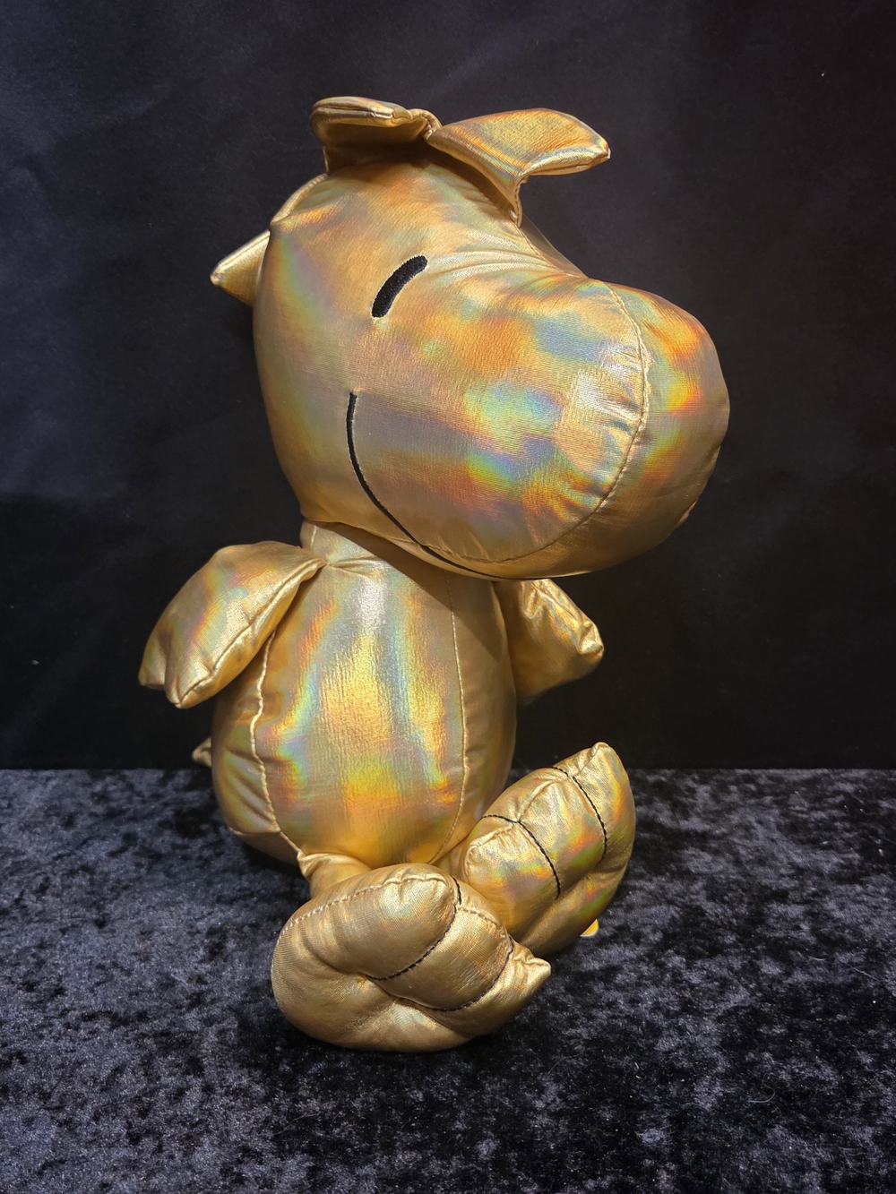 NWT Peanuts 75th Anniversary Metallic Gold WOODSTOCK 12" Plush